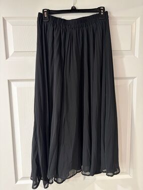 a new day Black pleated skirt